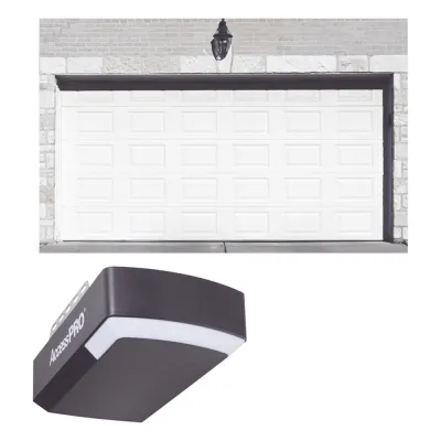 KIT COMPLETO Puerta D/ Garage 16x7 Pies / Cuadro Corto / Color blanco / Insulada / Incluye Motor FS1000APPRT / 1/2HP / Fuerte/Silencioso/Luz LED/Motor DC .