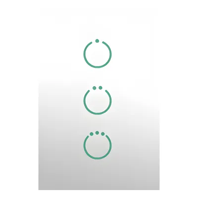 (ZWAVE) Interruptor On/Off panel táctil touch inalámbrico Zwave Plus 3 botones. Compatible con Hubitat HC8, Álula M2M, otro