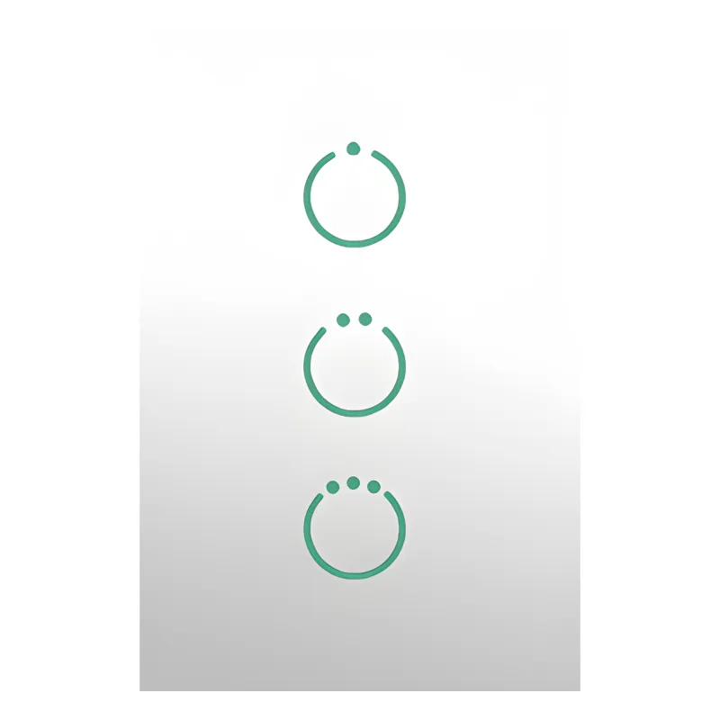 (ZWAVE) Interruptor On/Off panel táctil touch inalámbrico Zwave Plus 3 botones. Compatible con Hubitat HC8, Álula M2M, otro