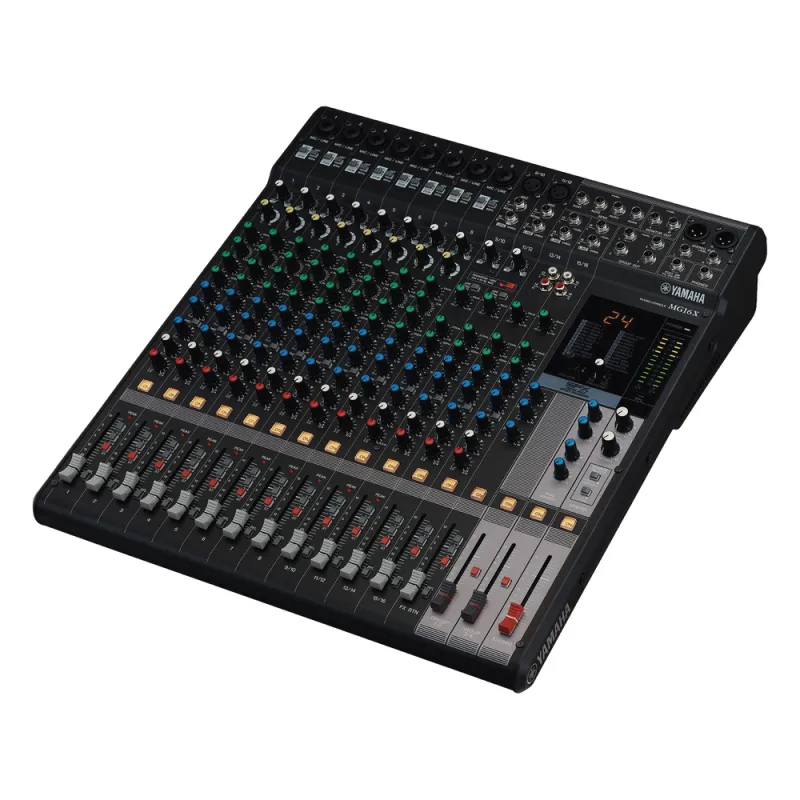 Mezcladora de Audio | 16 Canales | 10 Entradas de Micrófono | Entradas de Línea | Efectos | (MG16X)