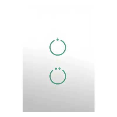 (ZWAVE) Interruptor On/Off panel táctil touch inalámbrico Zwave Plus 2 botones. No requiere cable neutro, Compatible con Hubitat HC8, Álula M2M, otros