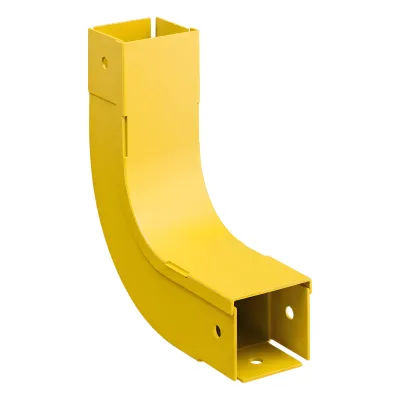 Bajada Vertical Interior de 90º, Para uso con Canaletas 2x2 FiberRunner™, Color Amarillo