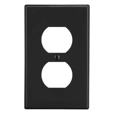 Tapa para Contacto Dúplex Color Negro.