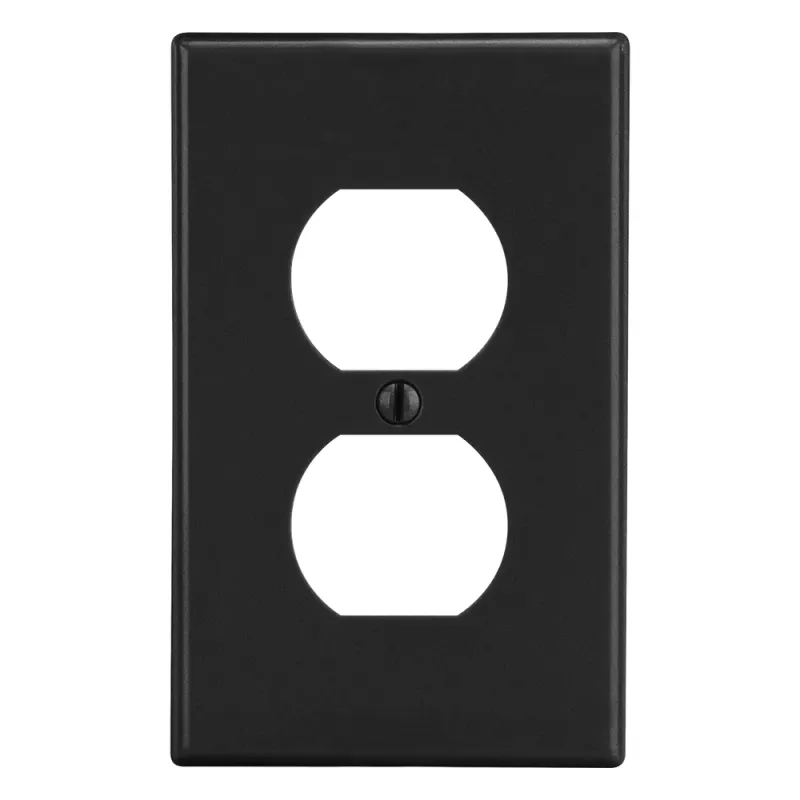 Tapa para Contacto Dúplex Color Negro.