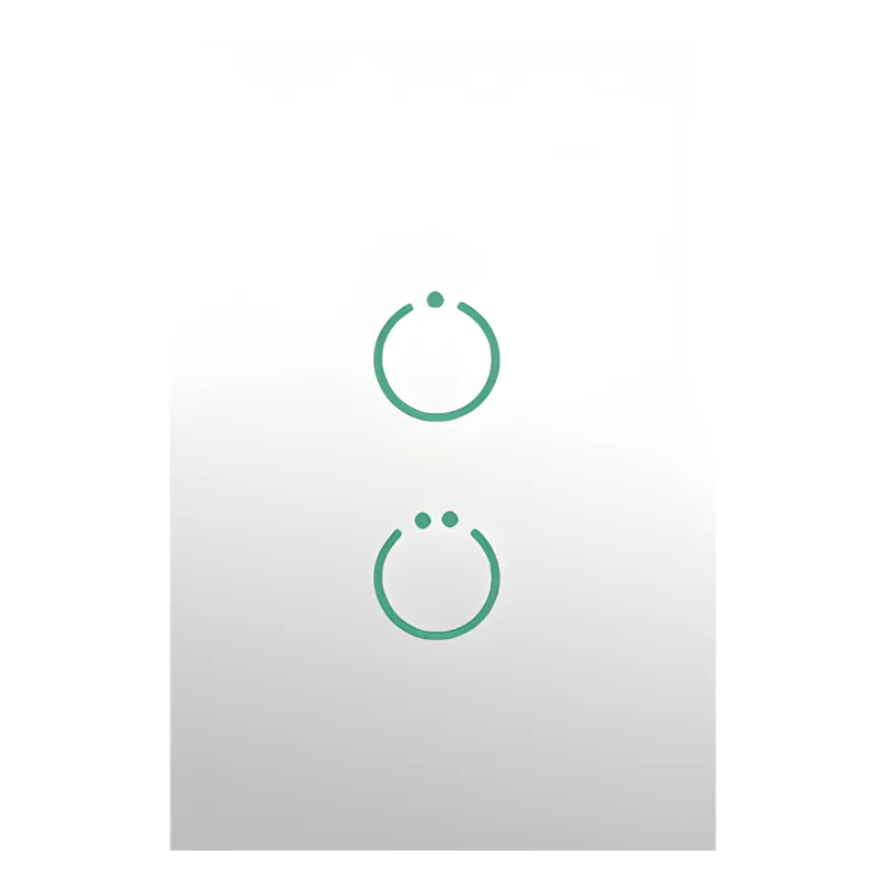(ZWAVE) Interruptor On/Off panel táctil touch inalámbrico Zwave Plus 2 botones. Compatible con Hubitat HC8, Álula M2M, otro