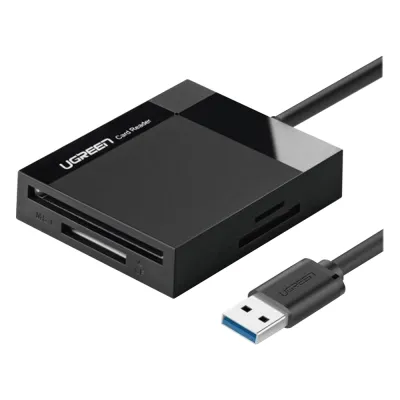 Lector de Tarjetas USB-A 3.0 a CompactFlash (CF)/ MemoryStick (MS)/ TransFlash (TF)/ SecureDigital (SD) | 4 en 1 | 5Gbps | Hasta 2TB | Soporta Windows/Mac OS/Linux/Android | Lectura de tarjetas simultánea | Cable de 15cm.