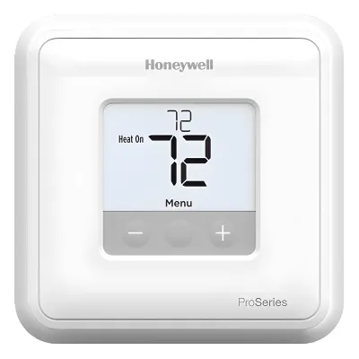 Termostato no programable de 1 etapa calor/frío para sistemas convencionales o bomba de calor sin calor auxiliar, serie Pro 1 (T1 Pro)