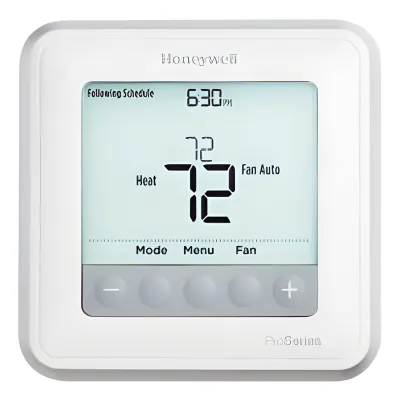 Termostato programable para bombas de calor de hasta 2 etapas calor/1 frío o sistemas convencionales de 1 calor/1 frío, serie T6 Pro