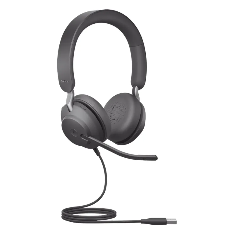 Jabra Jabra Evolve 2 40SE, Auricular stereo versión MS con aislamiento de ruido, conexión USB-A y indicador de ocupado (Busylight) (24189-999-999)