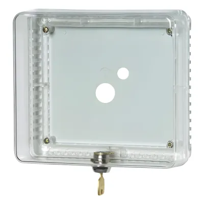 Guarda antimanipulación para termostato de pared, cubierta transparente, tamaño mediano, montaje vertical u horizontal con cerradura de llave