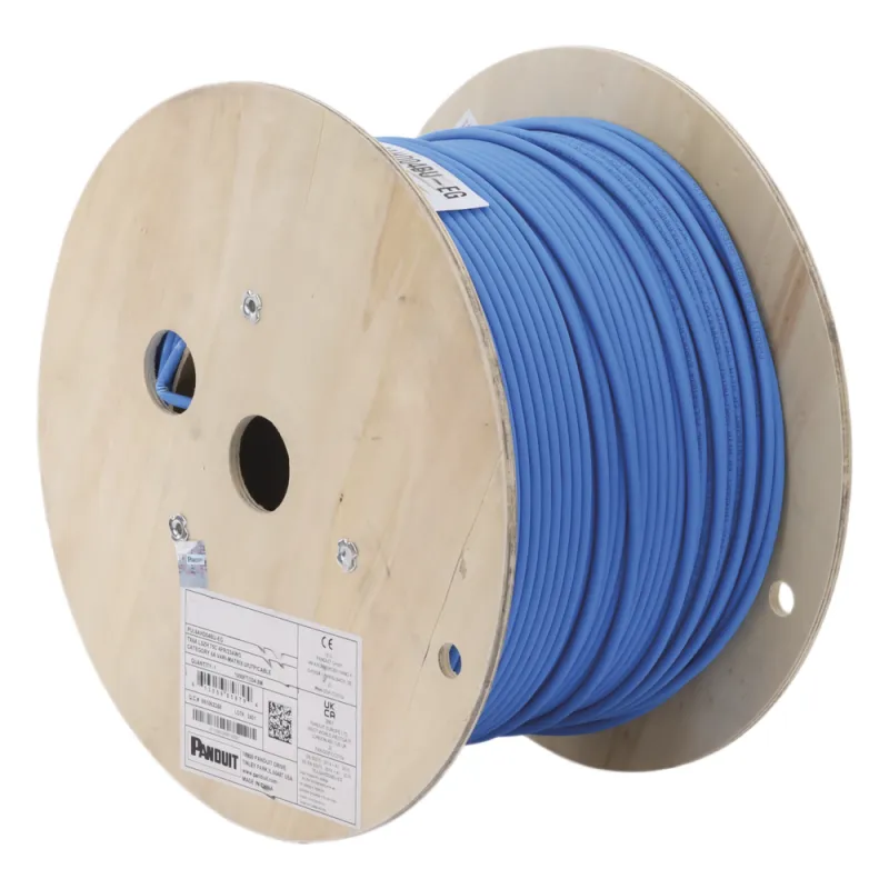 Bobina de Cable UTP de 4 Pares, Vari-MaTriX HD, Cat6A, 23 AWG, LSZH-3 (Libre de Gases Tóxicos), Color Azul, 305 Metros (1000 Pies)