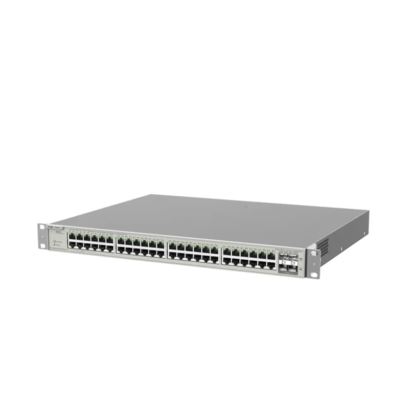 Switch Administrable Capa 3 con 48 puertos Gigabit PoE 802.3af/at + 4 SFP+ para fibra 10Gb, gestión gratuita desde la nube, 740W