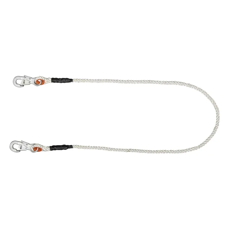 Cables de Protección con Cuerda de Polipropileno de 9/16'' Seguro Doble.