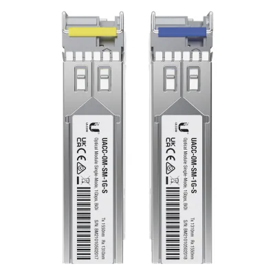UFiber Módulo SFP, transceptor MiniGibic MonoModo 1 Gbps, distancia 3km, Simplex, un conector LC, incluye 2 tranceptores
