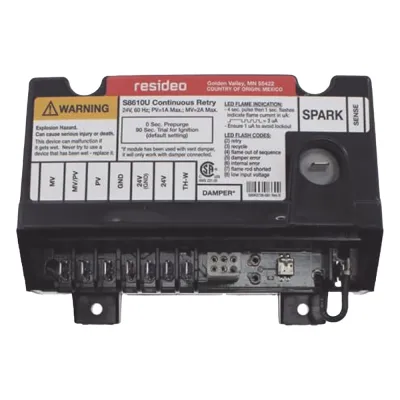 Módulo universal de encendido intermitente para piloto de gas con detección de llama por varilla simple o doble, para gas natural o LP