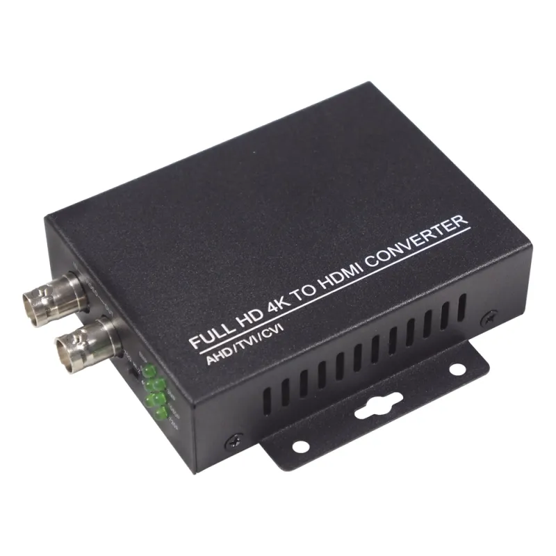 Convertidor de CVI, TVI, AHD, CVBS a HDMI, salida HDMI 1080P 60Fps / Bucle de salida CVBS / Soporta hasta 8MP CVI, 8MP TVI, 8MP AHD / Admite señal de entrada 960H / Incluye fuente de alimentación y cable BNC.