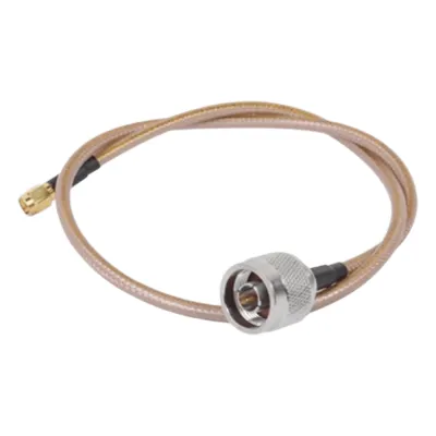 Jumper con Cable LP142 de 60 cm (23.62 Pulgadas), con Conectores N Macho a SMA Inverso Macho (Hasta 8GHz)