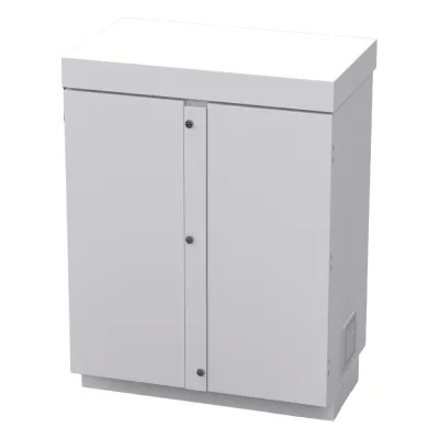 Gabinete de Lámina Galvanizada para Baterías (Hasta 12 Baterías PL110D12) y Equipo de Comunicación.
