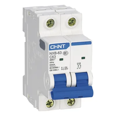 Pastilla para Riel Din, 2 Polos, 10 Amp, Vca:110/415v, 6kA, Catálogo: NXB632PC10.
