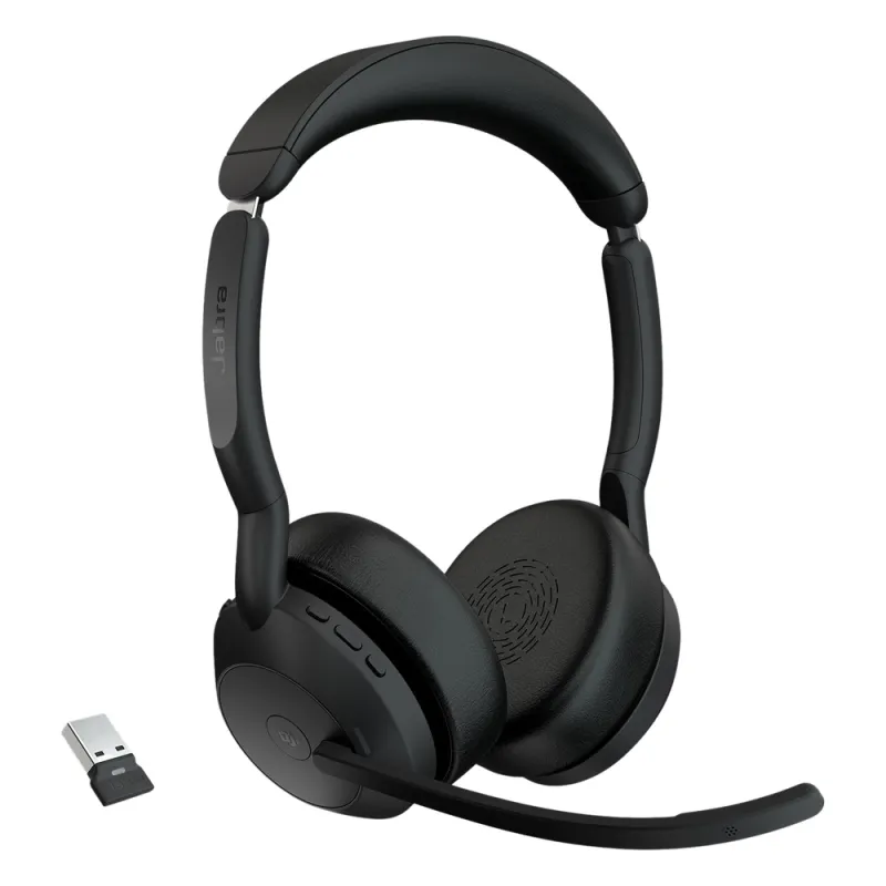 Diadema / Auricular Jabra Evolve2 55 Stereo / Bluetooth 5.2 + USB-A / Cancelación Activa de Ruido / 18h Batería (25599-999-999)