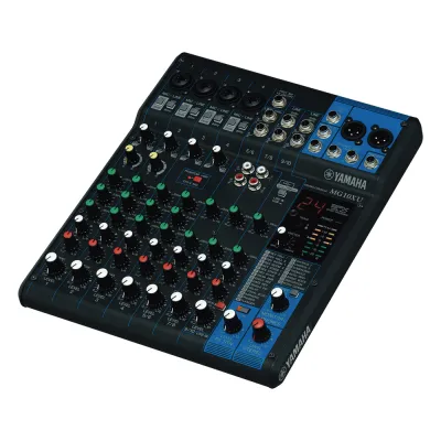 Mezcladora de Audio | 10 Canales | Perillas | 4 Entradas de Micrófono/Línea | 3 entradas Estéreo | Efectos | USB