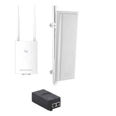 Kit de radio GWN7605LR con antena TXS25619DP, para amplia cobertura de WiFi en 90º, frecuencia (2.4 a 2.5 GHz) y (5.1 a 6.5 GHz), 1.27 Gbps y administración desde la nube gratuita