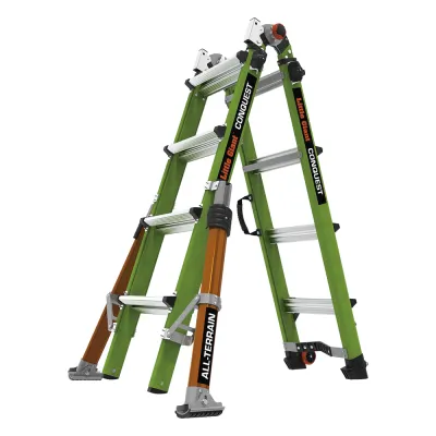 Escalera Multi-Posiciones de 6.7 m (22') para Suelos Inclinados o con Desniveles.