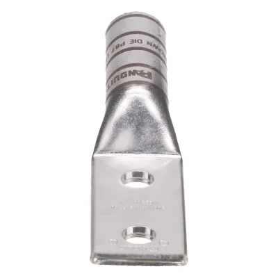 Zapata de compresión LCC500-12-6 para cal. 500 Kcmil, Doble barreno para tornillo prisionero de 1/2, Espaciado de orificios 44.5mm, 1 Pz