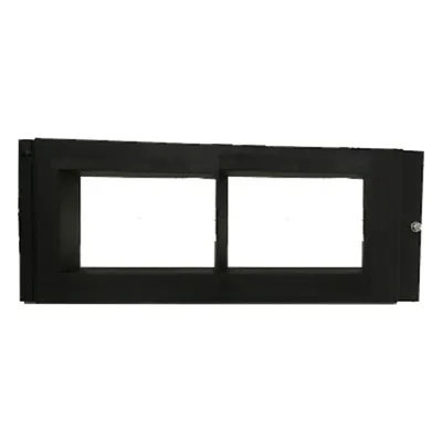 Placa de revestimiento para montar el anunciador gráfico NCD de 10 pulgadas en la fila superior de gabinetes CAB-4, color negro