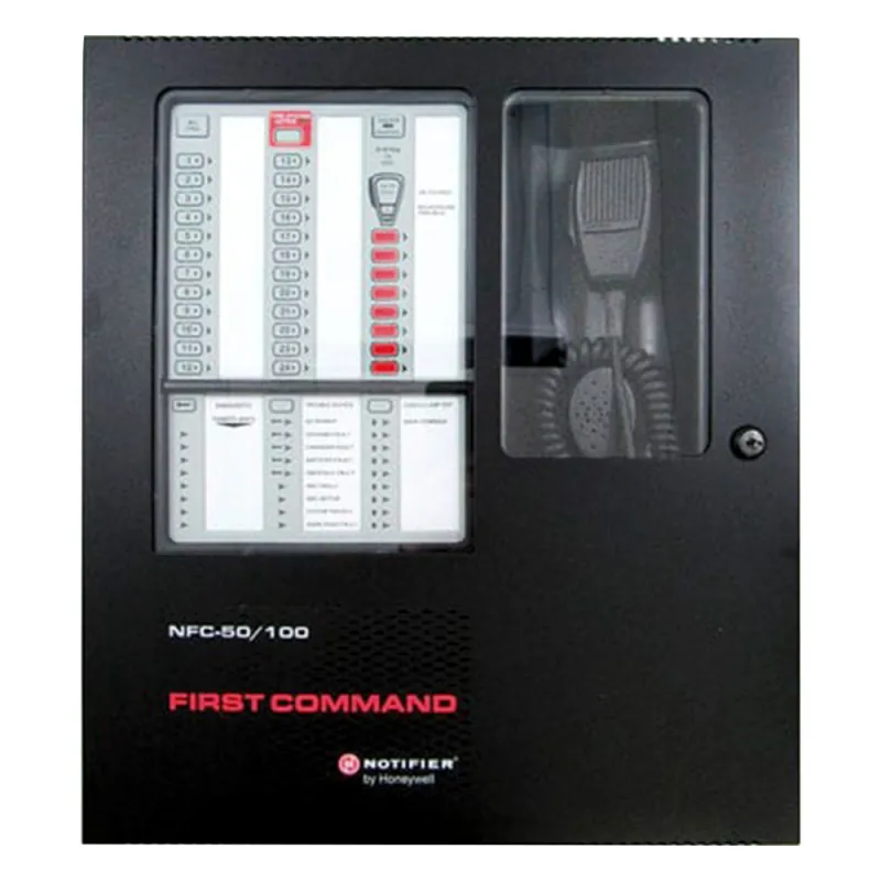 Panel de Evacuación por Voz de Emergencia 50 o 100 W a 25 V con Hasta 8 Circuitos de Altavoces para Sistemas FireWarden de NOTIFIER