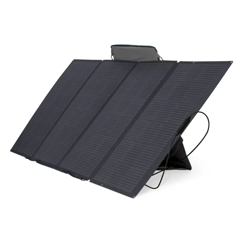 Módulo Solar Portátil y Flexible de 400W Recomendado para Estaciones Portátiles EFD330, EFD350 ó EFD500 / Ajuste de Ángulo / Carga Eficiente / Incluye Cable XT60 a MC4