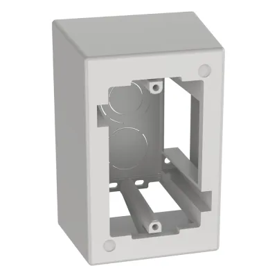 Caja de Pared Superficial de 1 Pieza, Uso Universal con Placas de Pared, con Cinta Adhesiva, Color Blanco