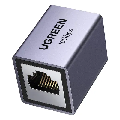 Acoplador STP (Extensor de Cable Ethernet RJ45) | 10Gbps | Blindado | Compatibilidad con Cat8 Cat7 Cat6 Cat5e | Hasta 100 Metros (328.08 Pies) | Aleación de Aluminio