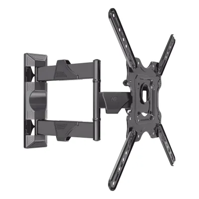 Montaje de Pared Articulado P4-NB / Pantallas de 32" a 55" / VESA 100x100 a 400x400 mm / Carga 27.2 kg (60 lbs) / Inclinación +8° a -5° / Giro 180° / Distancia de Pared 5 a 40 cm / Acero
