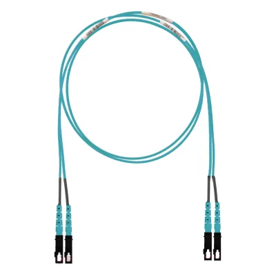 Jumper de Fibra Optica Multimodo 50/125 OM3, SC-SC Duplex, LSZH (Cero Halógenos), Color Aqua, 2 Metros (6.56 Pies)