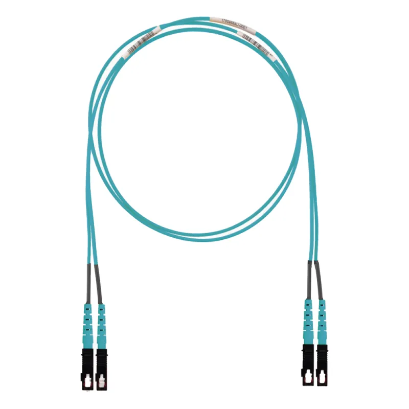 Jumper de Fibra Optica Multimodo 50/125 OM3, SC-SC Duplex, LSZH (Cero Halógenos), Color Aqua, 2 Metros (6.56 Pies)