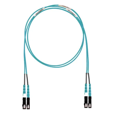Jumper de Fibra Optica Multimodo 50/125 OM3, SC-SC Duplex, LSZH (Cero Halógenos), Color Aqua, 8 Metros (26.25 Pies)