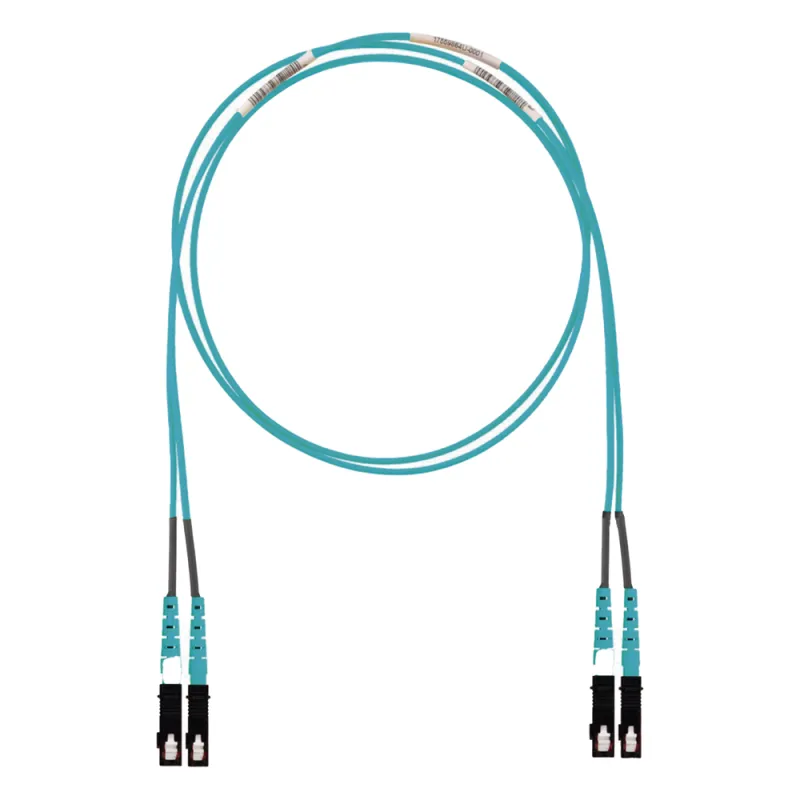 Jumper de Fibra Optica Multimodo 50/125 OM3, SC-SC Duplex, LSZH (Cero Halógenos), Color Aqua, 8 Metros (26.25 Pies)