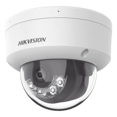 [Dual Light] Domo IP 2 Megapixel / Lente 2.8 mm / 30 mts IR + Luz Blanca / Micrófono Integrado / Antivandálico IK08 / ACUSENSE Lite / Exterior IP67 / H.265+/H.264+ / PoE / ONVIF (Profile S/T)