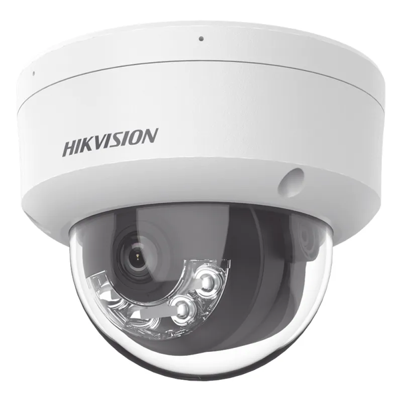 [Dual Light] Domo IP 2 Megapixel / Lente 2.8 mm / 30 mts IR + Luz Blanca / Micrófono Integrado / Antivandálico IK08 / ACUSENSE Lite / Exterior IP67 / H.265+/H.264+ / PoE / ONVIF (Profile S/T)