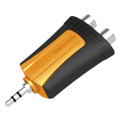 Conector Estéreo | 3.5 mm - 2 x conector Hembra RCA | Adaptador de Carcasa de Plástico
