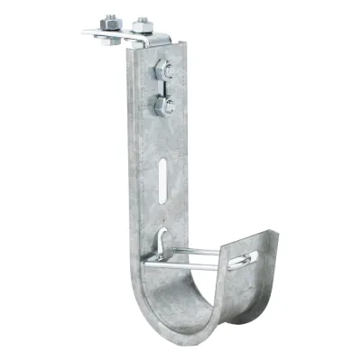 Soporte (Gancho) tipo J-Hook, hasta 28 cables Cat6, ideal para soportar cableado en los espacios de manipulación al aire, Para instalación en interior