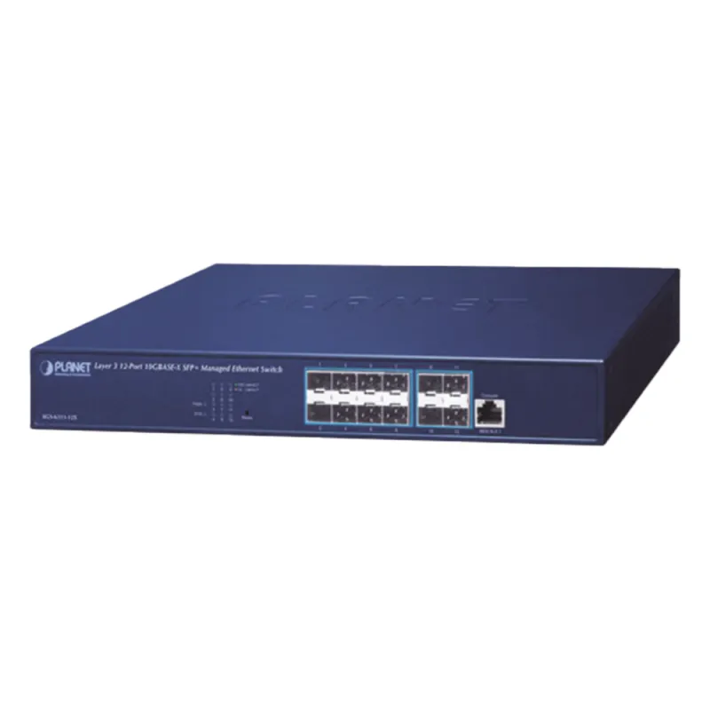 Switch Administrable Capa 3, 12 Puertos SFP+ 10G BASE-X, 1 Puerto de Consola RJ45.