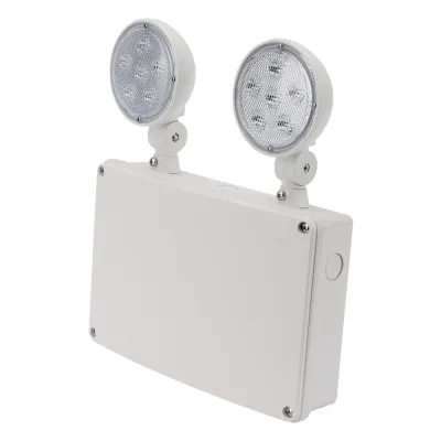 SFWMC / Luz de Emergencia LED / Montaje Universal Pared-Techo-Lateral / 600 lm / 3W / 120-277 VAC / Batería de Respaldo 6V 4.5Ah