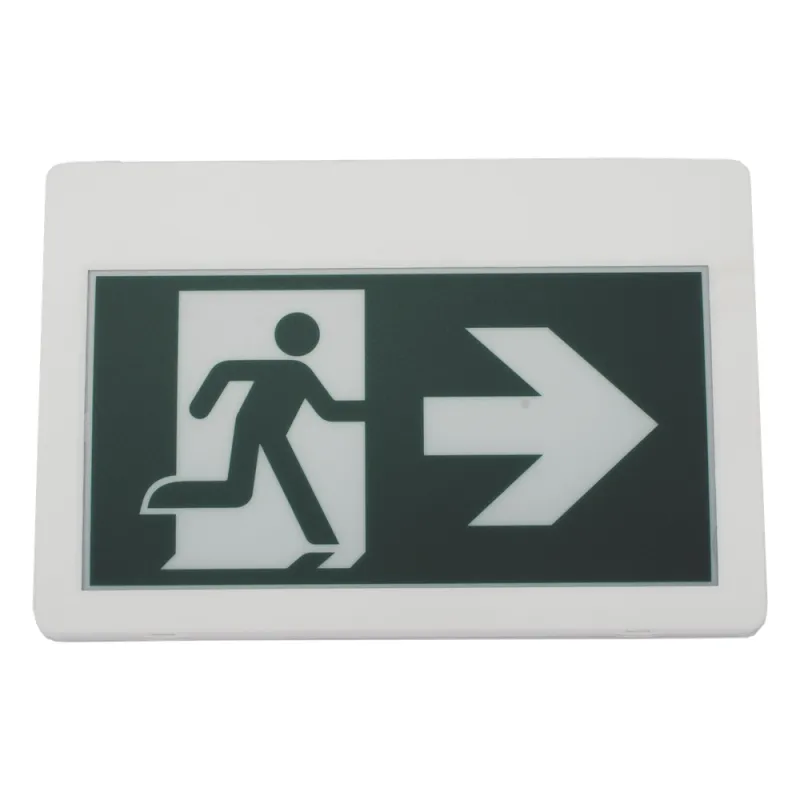 Letrero LED de Salida de Emergencia / Pictograma Intercambiable / 120 Lúmenes / Respaldo 120 Minutos / 120-347VCA / Pared, Techo o Lateral