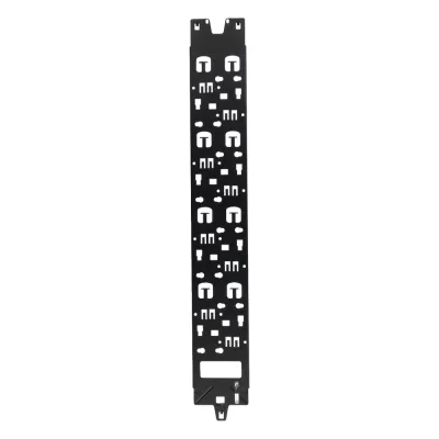 Panel Administrador de Cables Vertical para Gabinete FlexFusion™ de 45RU, Acepta Anillos en D, Anillos S1DR, S2DR y L; S1LR, S2LR, Color Negro