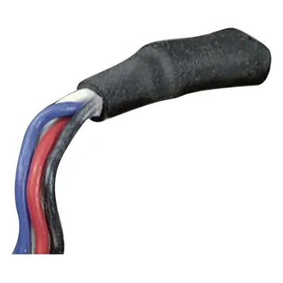 Envoltura Termocontraíble Pared Delgada VW-1, Diámetro de 0.38" (9.5mm), Color Negro, Poliolefina Reticulada, Paquete de 25 Piezas.