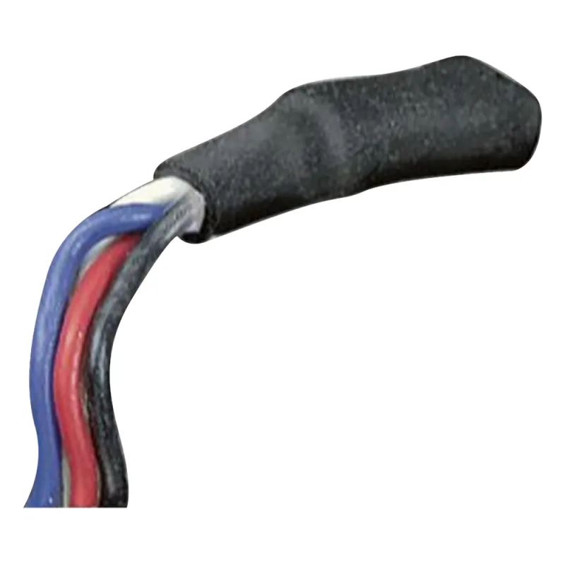 Envoltura Termocontraíble Pared Delgada VW-1, Diámetro de 0.38" (9.5mm), Color Negro, Poliolefina Reticulada, Paquete de 25 Piezas.