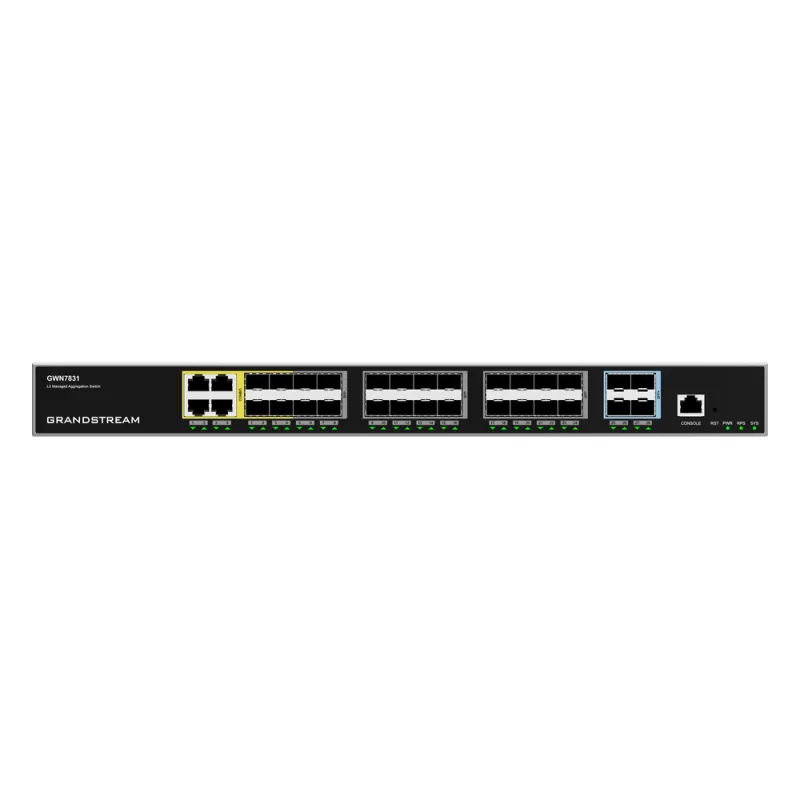 Switch de Agregación Capa 3 Administrable / GWN7830 - GWN7831 - GWN7832 / 48-120 Gbps Throughput / 4-12 Puertos 10G SFP+ / Stacking / Gestión Cloud GDMS / IPv4/IPv6