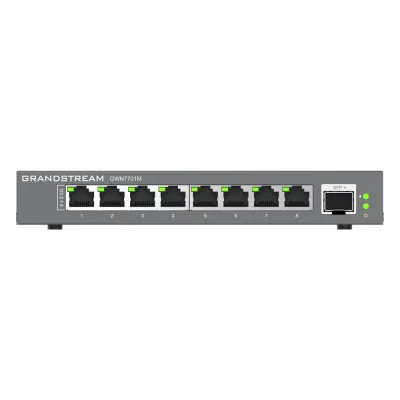 Switches de red Multi-Gigabit de 2.5G No Administrable / 8 Puertos RJ45 de 100/1000/2500Mbps / 1 puerto de fibra SFP+